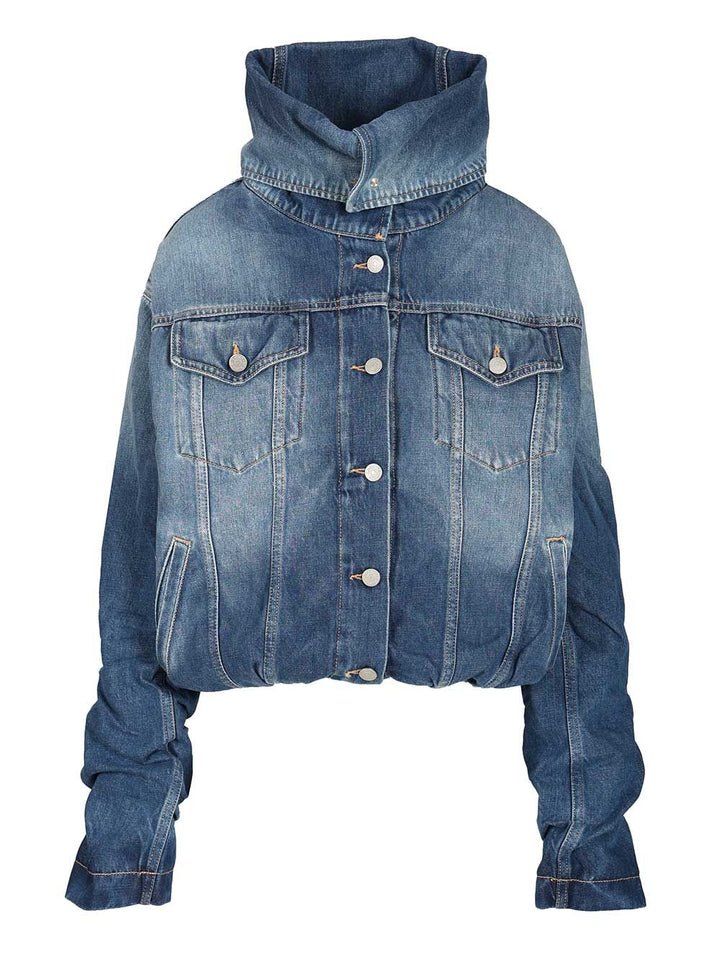 Acne Studios Crumpled Denim Jacket Jackets - Blue | 99dba64c369d5f6fab3efbc3de12b2fdca451fd6