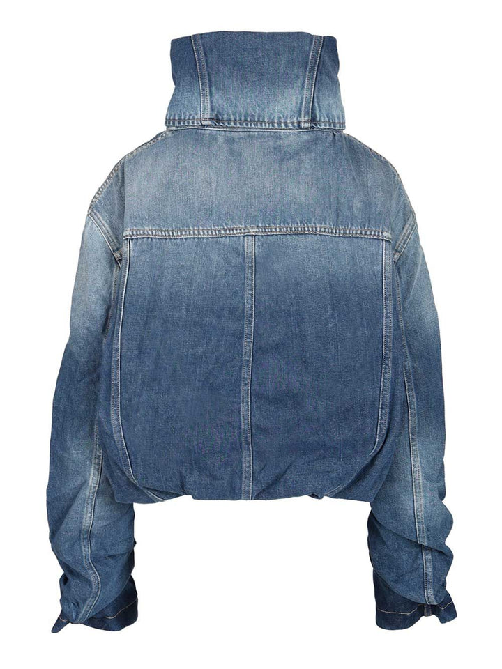 Acne Studios Crumpled Denim Jacket Jackets - Blue | 25a7de554b681f6e6fc67c82ff4d8618cd9c37d8