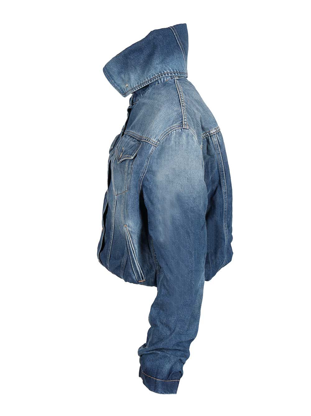Acne Studios Crumpled Denim Jacket Jackets - Blue | cc4693d61f4f8e6db9d28850634d73b324bcab80