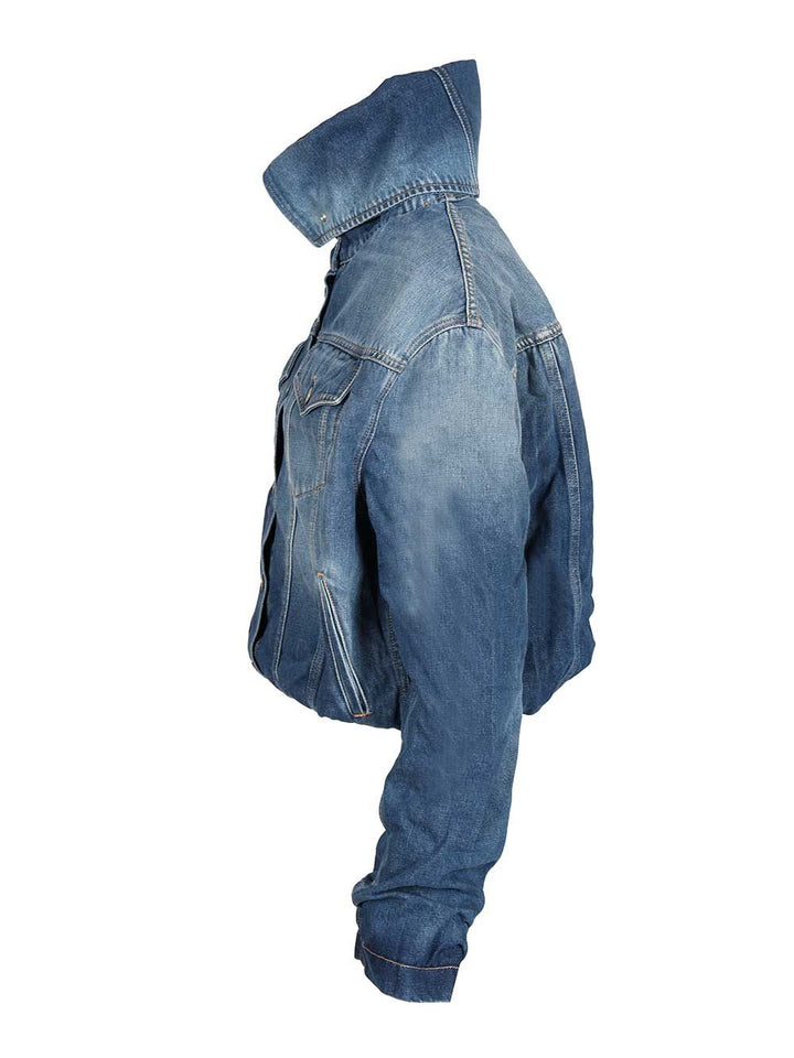 Acne Studios Crumpled Denim Jacket Jackets - Blue | cc4693d61f4f8e6db9d28850634d73b324bcab80