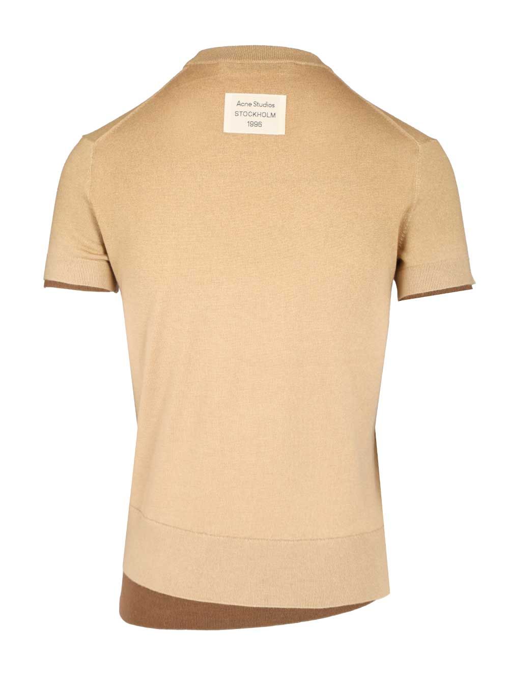 Acne Studios Cashmere And Silk Blend Sweater Knitwear - Beige | 88142b4a2fc38c886752829a992d0cfba3eeb415