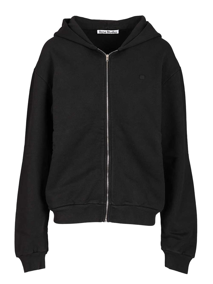 Acne Studios Zip-Up Hoodie Sweatshirts - Black | b59810654c129dfc9bce8a590bd88685548da9f7