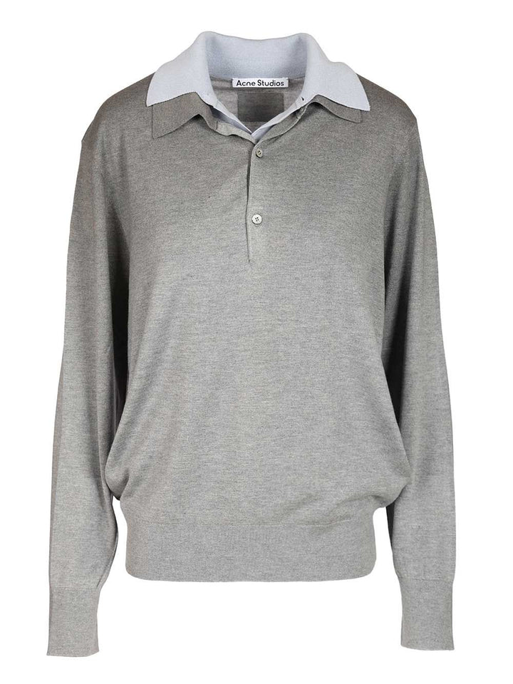 Acne Studios Koyalt Silk, Wool, And Cashmere Sweater Knitwear - Grey | dabde90ad7bd8fc050ff906eeb55710f78e0a7af