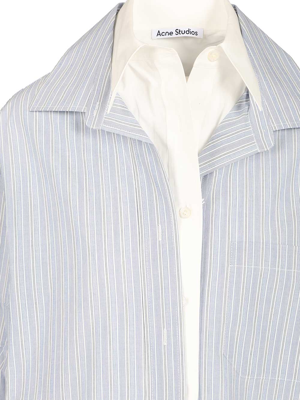 Acne Studios Soublera Pinstripe Cotton Poplin Shirt Shirts - Blue | 9fcabb74d727e6c2485a80912296eddff9d5eee9