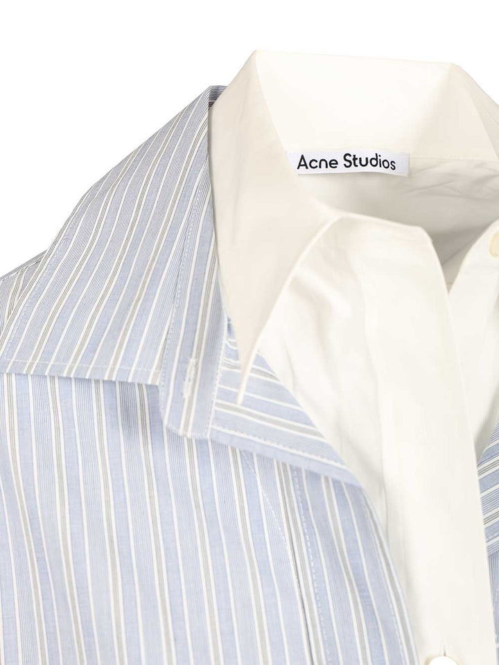 Acne Studios Soublera Pinstripe Cotton Poplin Shirt Shirts - Blue | f5799735c437a959092efcb586c9e675a6d328d6