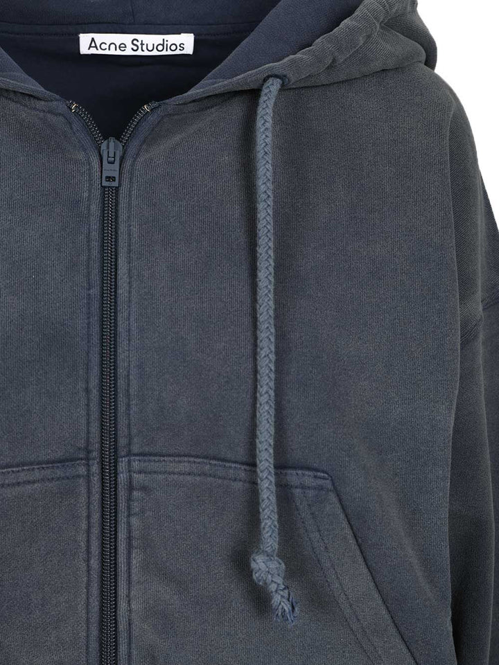 Acne Studios Zip-Up Hoodie Jackets - Blue | c5c9d7fac1d20813c5a975f2e13863822a370145