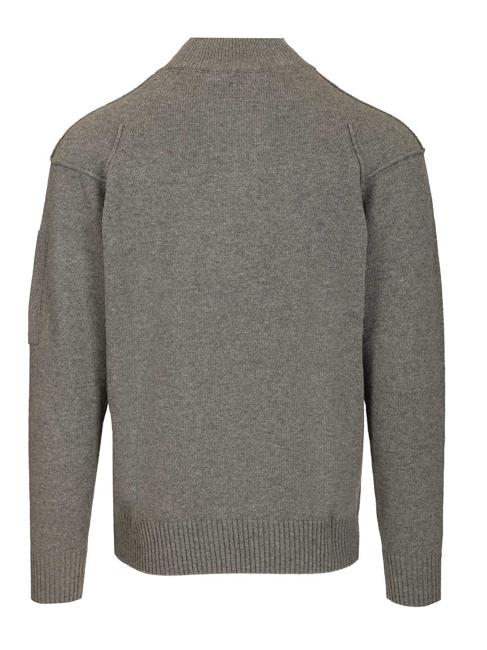 C.P. Company Half-Zip Sweater Knitwear - Grey | b786e599674a1bd51a1306b0932bf0a672b36332