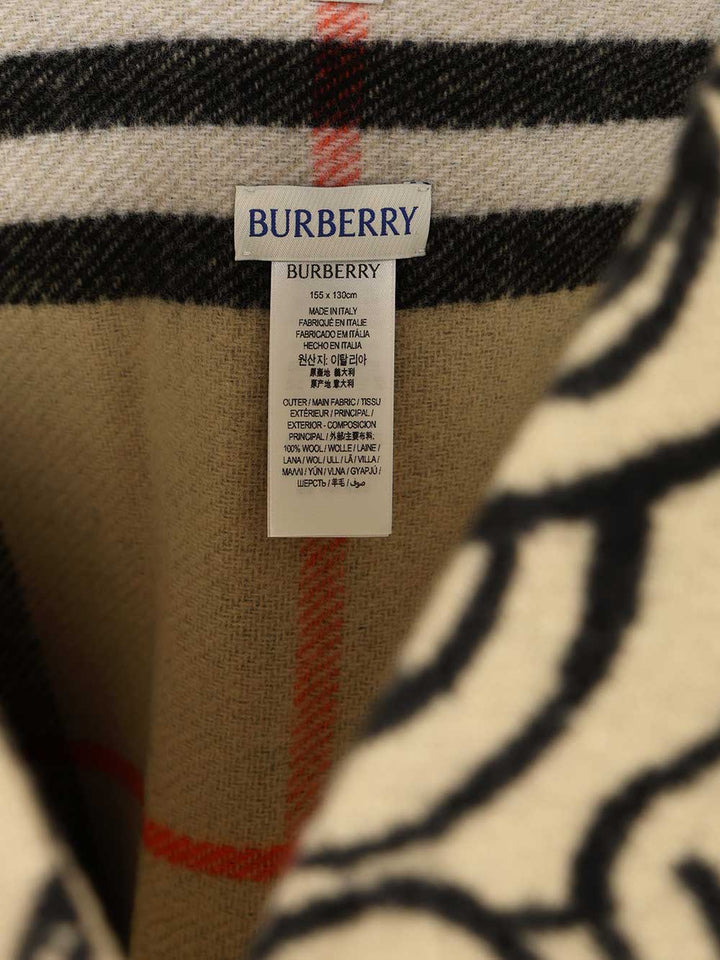Burberry Stormy Knight Cape In Wool Scarves And Foulards - Beige | 9c28c7862867e61dc6db80d707bf207bc5c3309e
