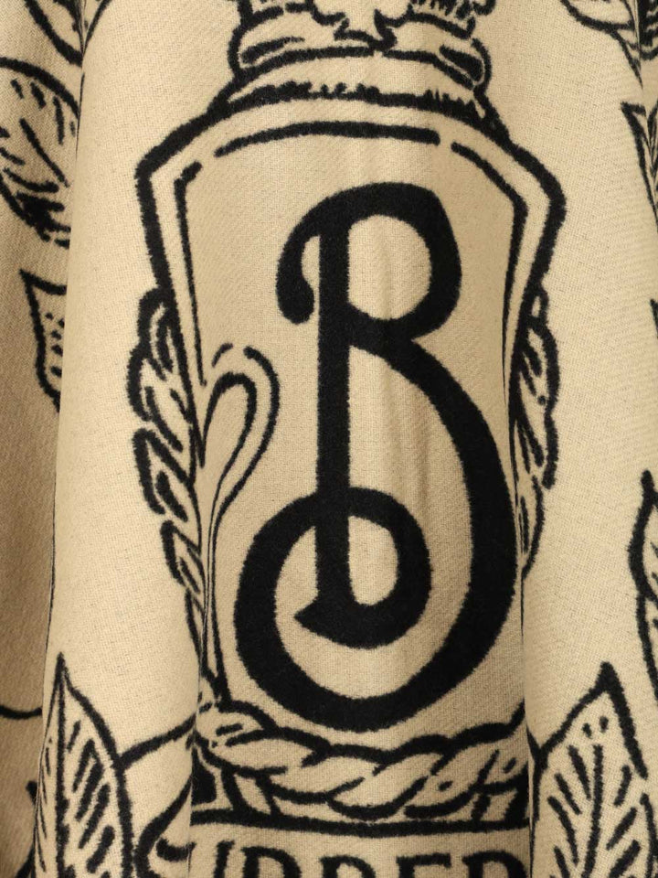 Burberry Stormy Knight Cape In Wool Scarves And Foulards - Beige | 54c5b91037ab9a978c20e279c8abffd1de281a78