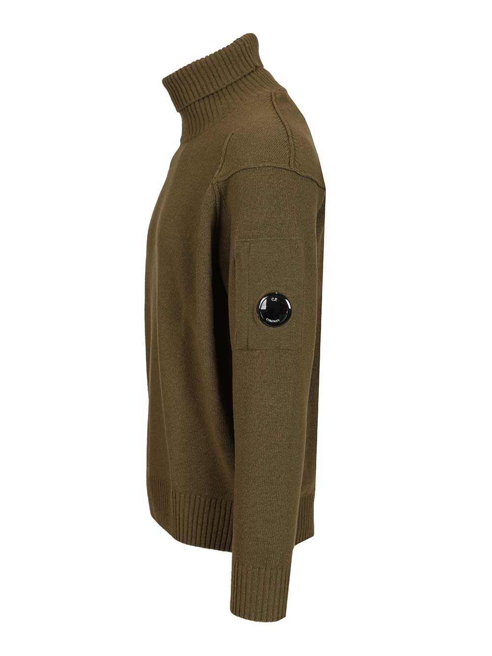 C.P. Company Turtleneck Sweater Knitwear - Green | c83e410545b9917a4891250dfa9085a5b8668e23