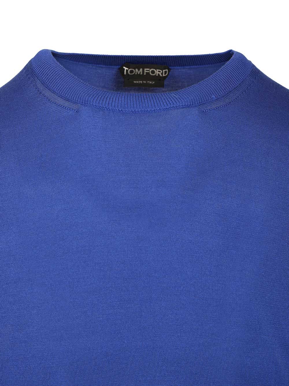 Tom Ford Silk Sweater Knitwear - Blue | 116df4bdd547c05dc8b14b839dfe487f6e56d916