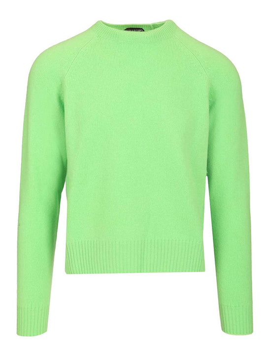 Cashmere Crew Neck Sweater Knitwear Green