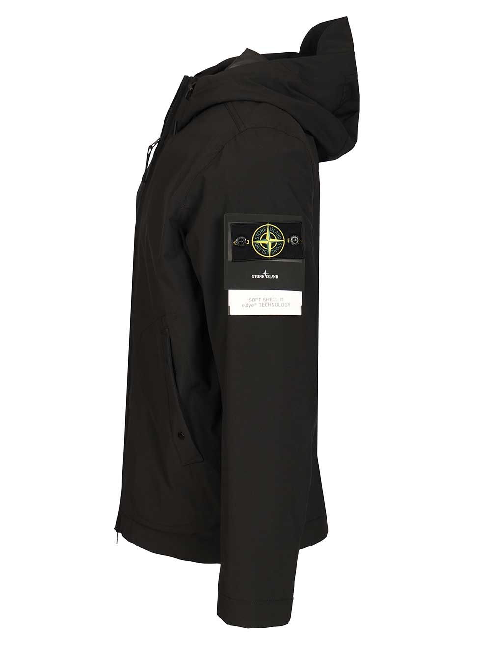 Stone Island Soft Shell-R E.Dye® Jacket Jackets - Black | 04578fe6f8da4bf64ddd49861455c2469fcd9c0d