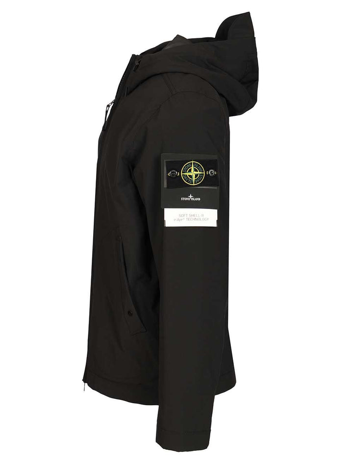 Stone Island Soft Shell-R E.Dye® Jacket Jackets - Black | 04578fe6f8da4bf64ddd49861455c2469fcd9c0d