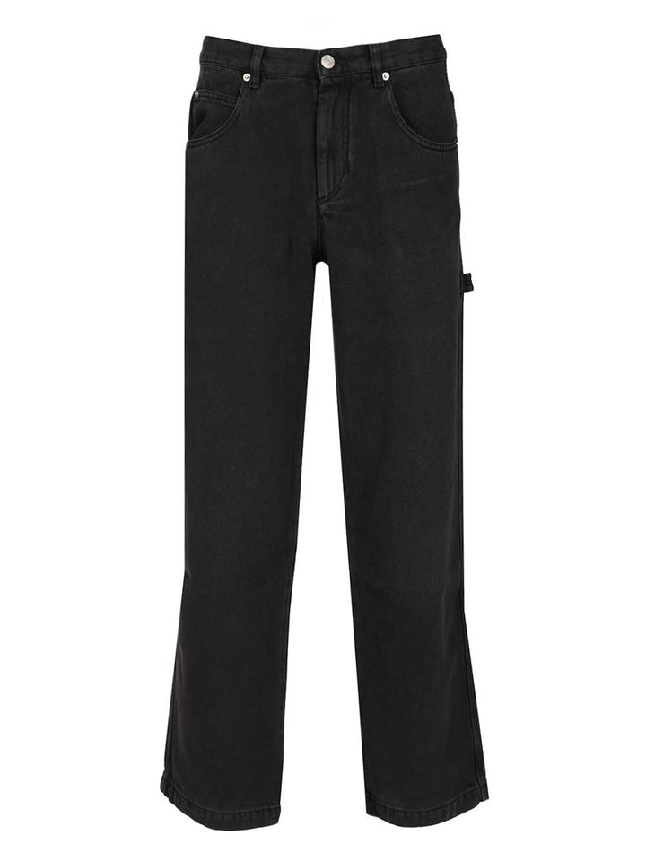 Marant Isabel Marant Jenter Straight Leg Jeans Trousers - Black | 6e27d1099fc752448837f698d751c719b4ad874e