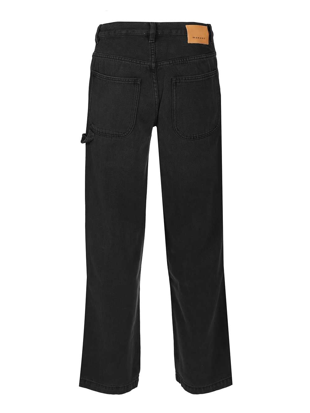 Marant Isabel Marant Jenter Straight Leg Jeans Trousers - Black | c1cb33a56501950b907b4b53c763838799c5e2ba