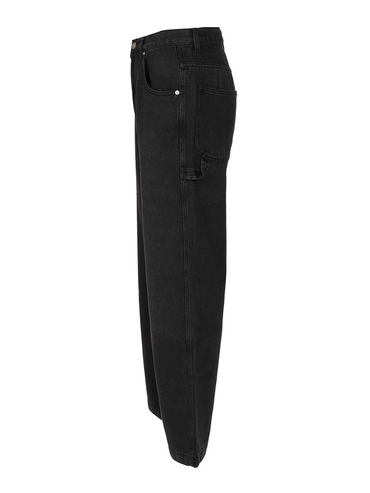 Marant Isabel Marant Jenter Straight Leg Jeans Trousers - Black | ffefb39bad6c4a753596915afe91921b870312be
