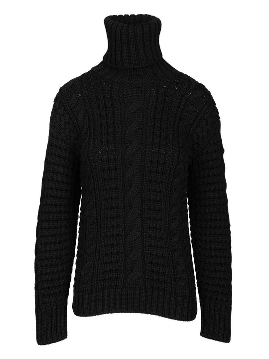 Virgin Wool Sweater Knitwear Black