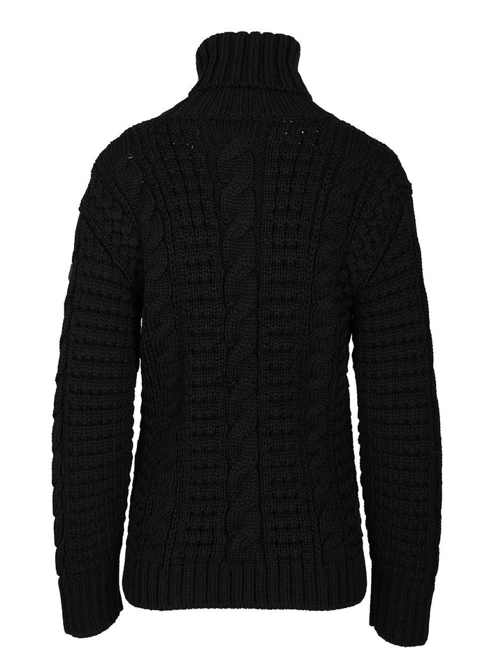 Moncler Genius Virgin Wool Sweater Knitwear - Black | 0d6c27df324324e7b96f718add69c6b8786c2800