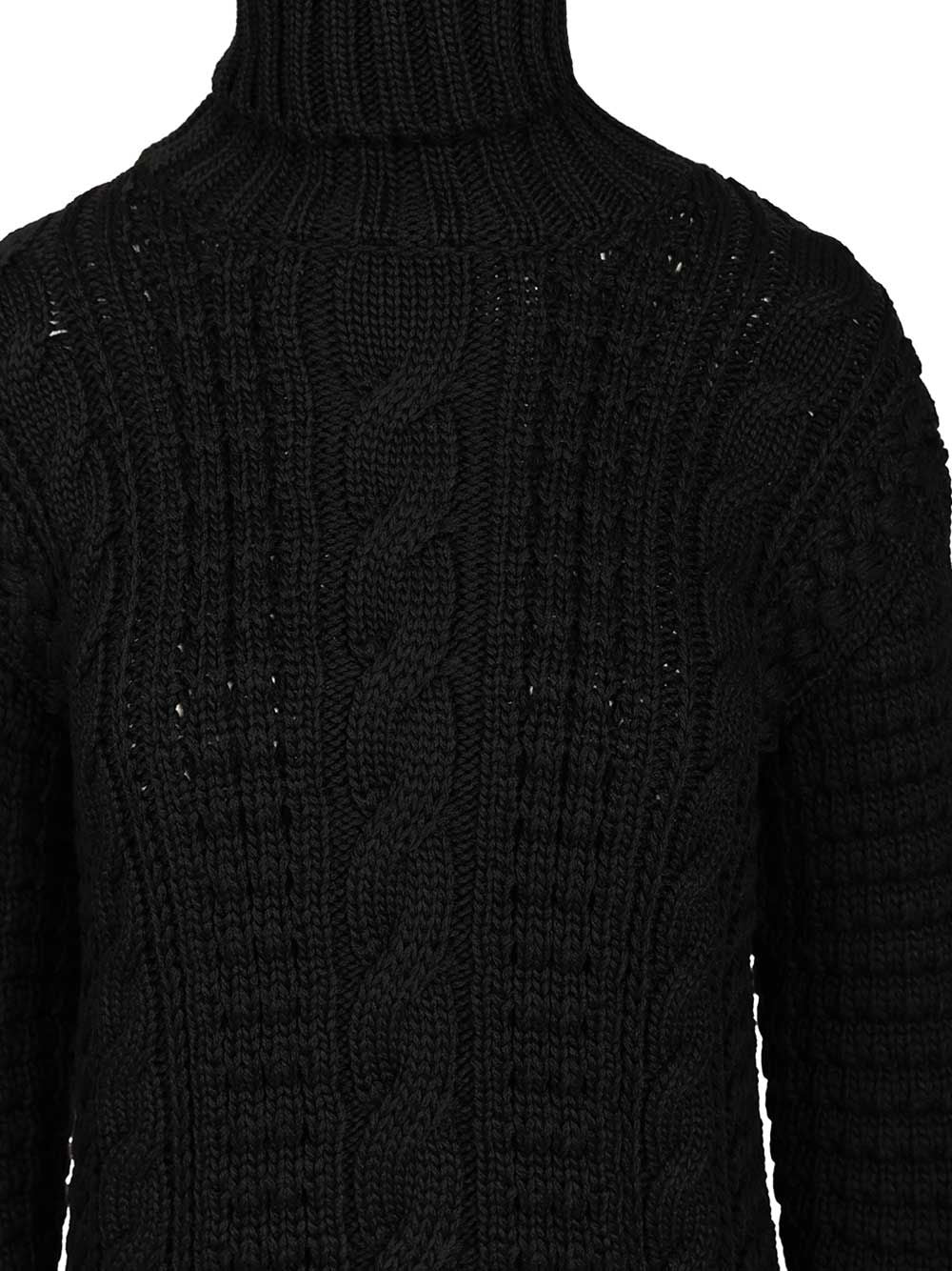 Moncler Genius Virgin Wool Sweater Knitwear - Black | 3be4a65c6e60580576e375380564e68041c4ed82