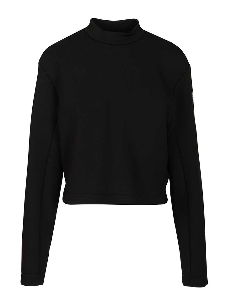 Moncler Genius Cropped Sweatshirt Sweatshirts - Black | 3bb0e6a3fa3ae975e425f7ad81a36a8c398d2cf7