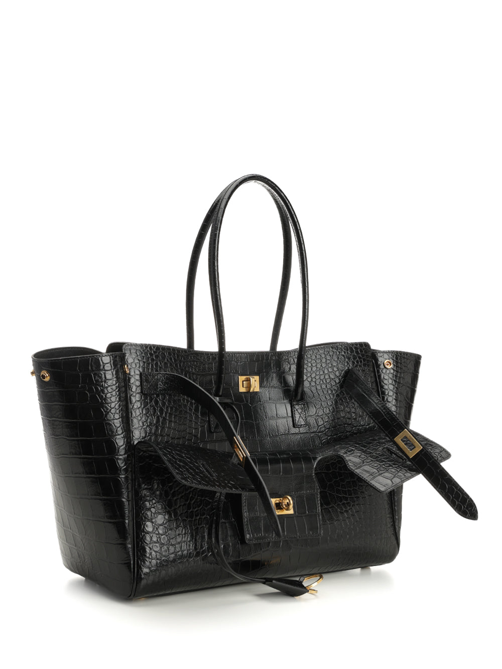 Balenciaga Carry All Bel Air Shoulder Bags - Black | b4102a5e184b1eeeb64cb3af3f0e0c8d6217781d