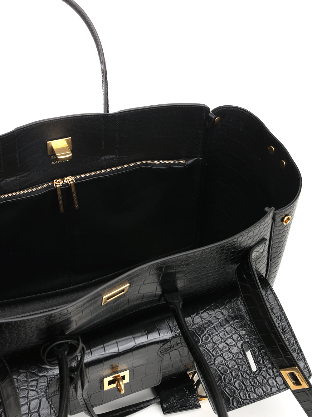 Balenciaga Carry All Bel Air Shoulder Bags - Black | 678b25d1c8acf6391459160bd6d2ec97e1ffe991