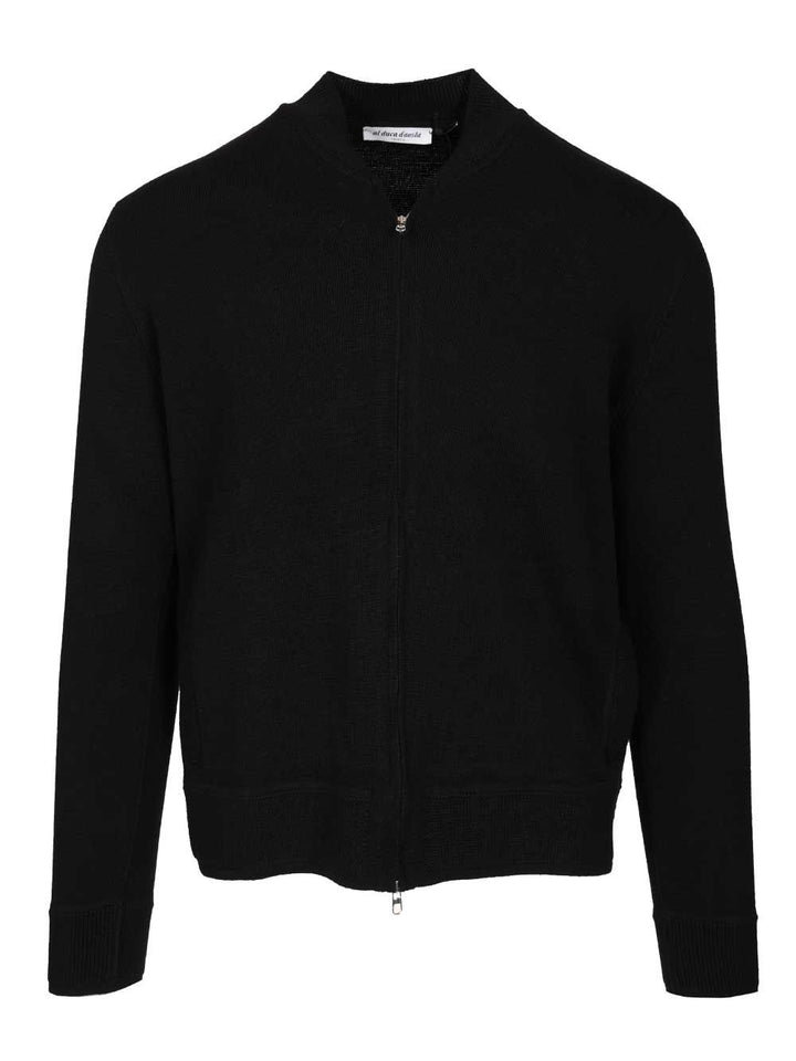 Al Duca D'Aosta Cardigan With Zip Closure Knitwear - Black | e8571179f6953773df32e250ce389e27bfc5347d