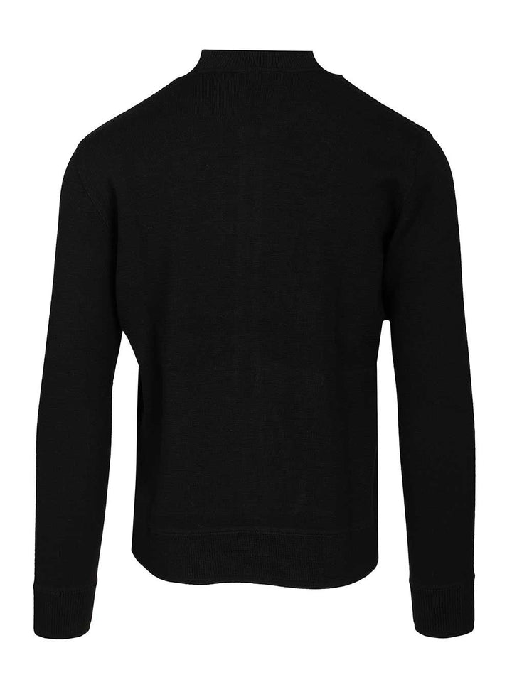 Al Duca D'Aosta Cardigan With Zip Closure Knitwear - Black | 515f018b766fad62c6143afe5dad6233fb04db5b
