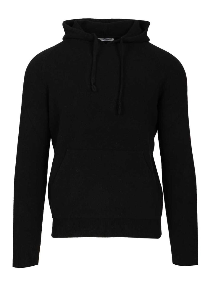 Al Duca D'Aosta Mohair Hooded Sweater Knitwear - Black | b13eaf9ef198131321a5e6eb6fcebc9a8df35450