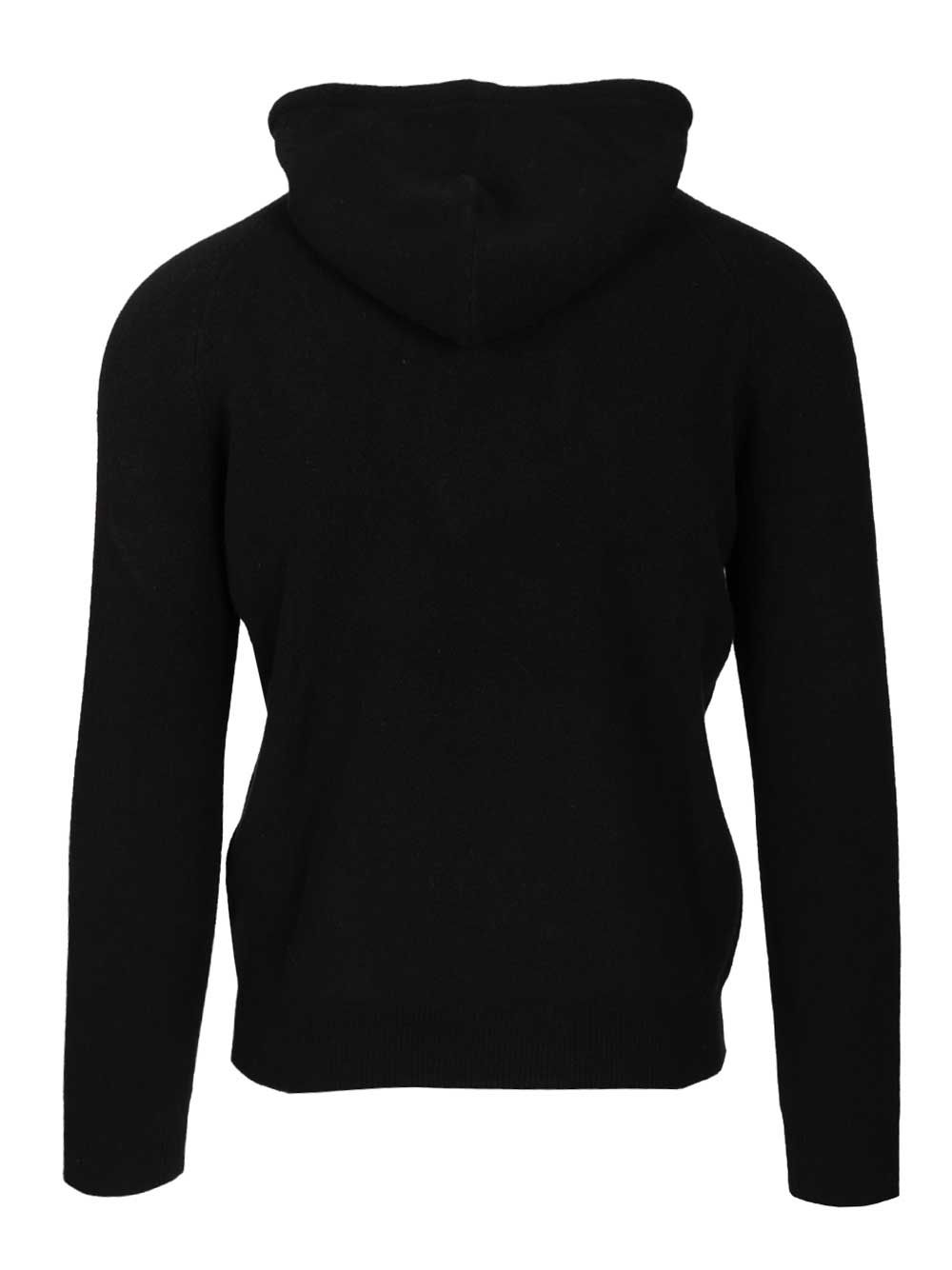 Al Duca D'Aosta Mohair Hooded Sweater Knitwear - Black | b3173e84c56a99a7d070fc4fe67c95452900bed9