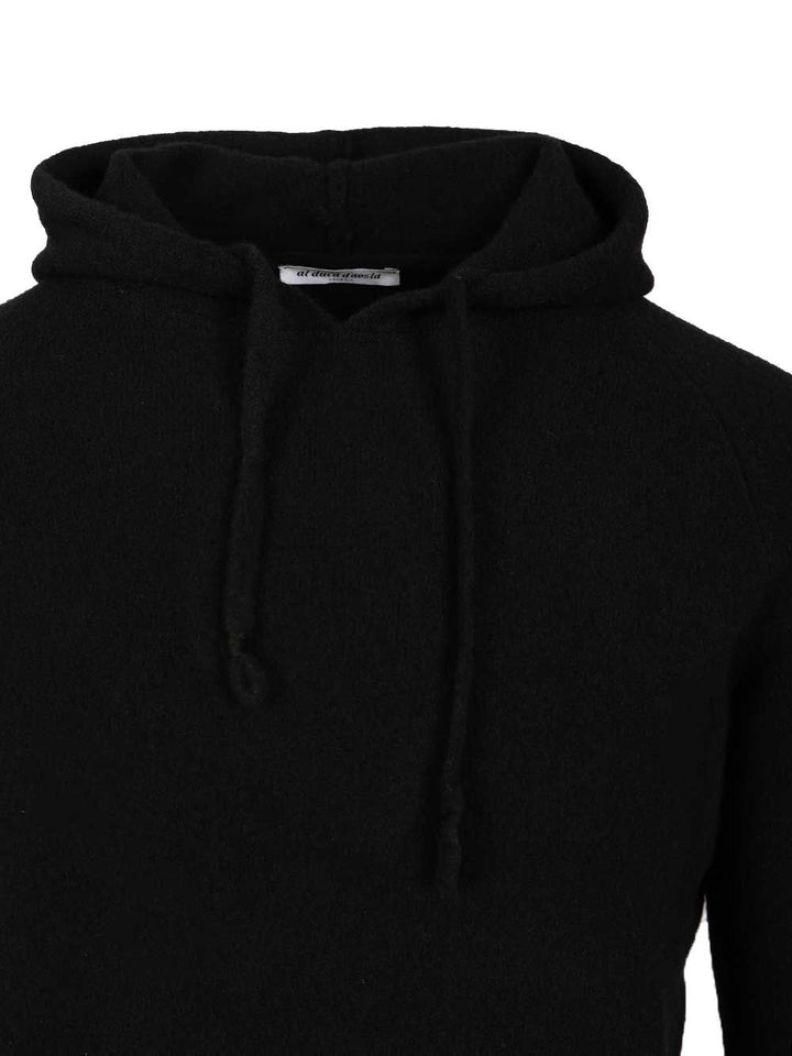 Al Duca D'Aosta Mohair Hooded Sweater Knitwear - Black | d33edfa84c2bb93ec6344015c8afc0064d02c83b