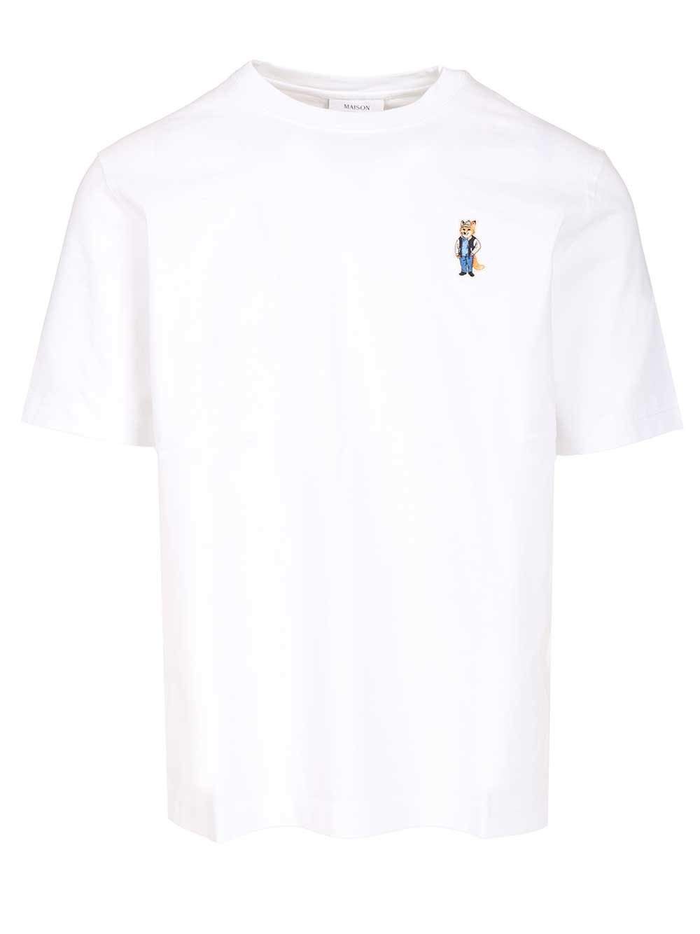 Maison KitsunÉ With Dressed Fox Embroidery T-Shirt - White | df09572a71f1aff005736e6ebe83ac9af0339f84