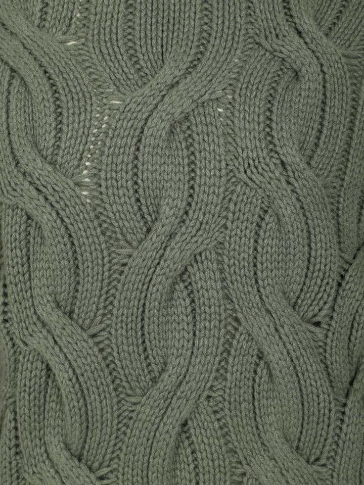 Mauro Ottaviani Cashmere Cable Knit Sweater Knitwear - Green | 5893cf33cc34ecd0eaea77103f2ae900f66cbd80