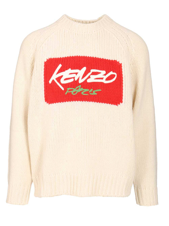 Kenzo Kenzo Futura Sweater Knitwear - White | 115f006c114dfa025ae13945000e2e9703ba8a2b
