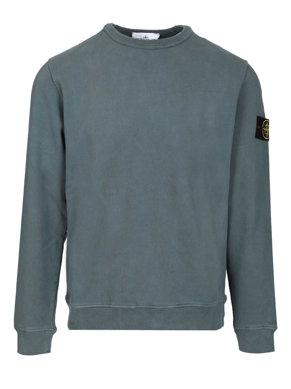 Stone Island Organic Cotton Sweater Sweatshirts - Green | 4d568122f7ce388e9c390118de9a8b80eeac2c09