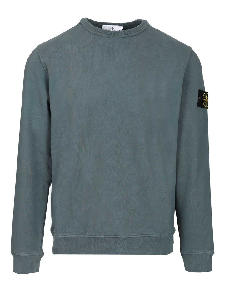 Stone Island Organic Cotton Sweater Sweatshirts - Green | 4d568122f7ce388e9c390118de9a8b80eeac2c09