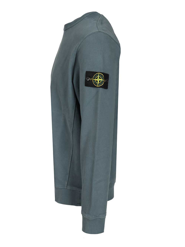 Stone Island Organic Cotton Sweater Sweatshirts - Green | 024539a19ad1219f0733dbed2770a389bf59cebe