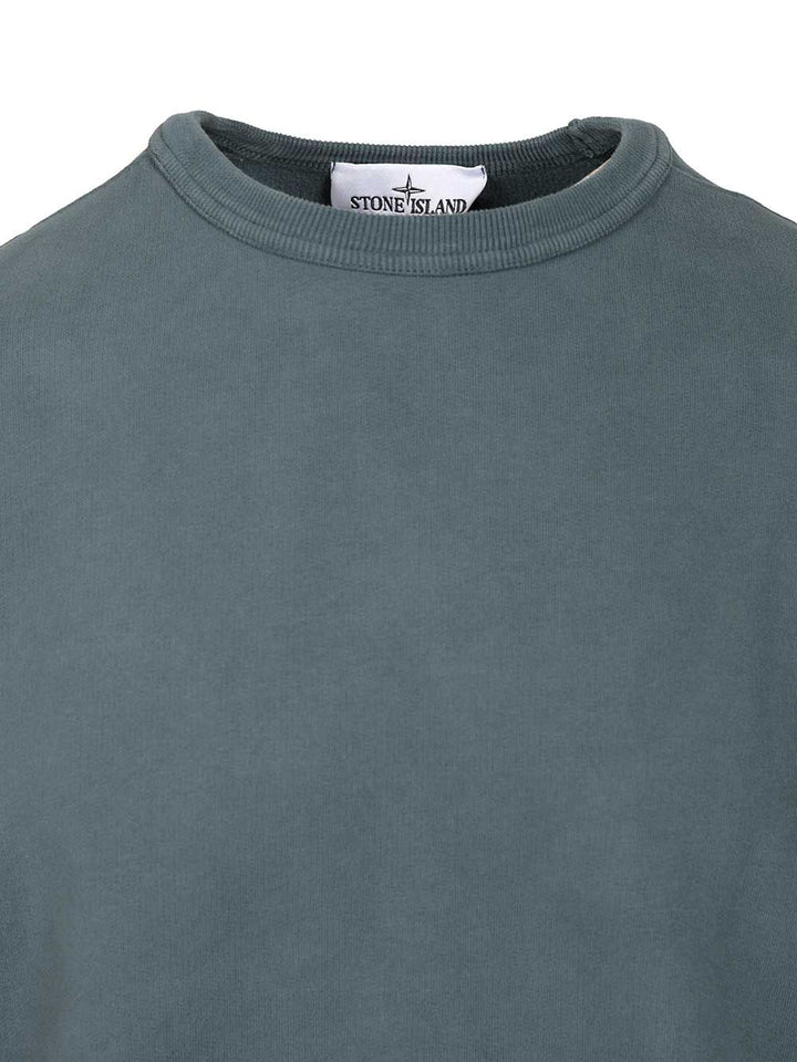 Stone Island Organic Cotton Sweater Sweatshirts - Green | 3f050a09db16d2aaa32d7c91ad381dca840e6245