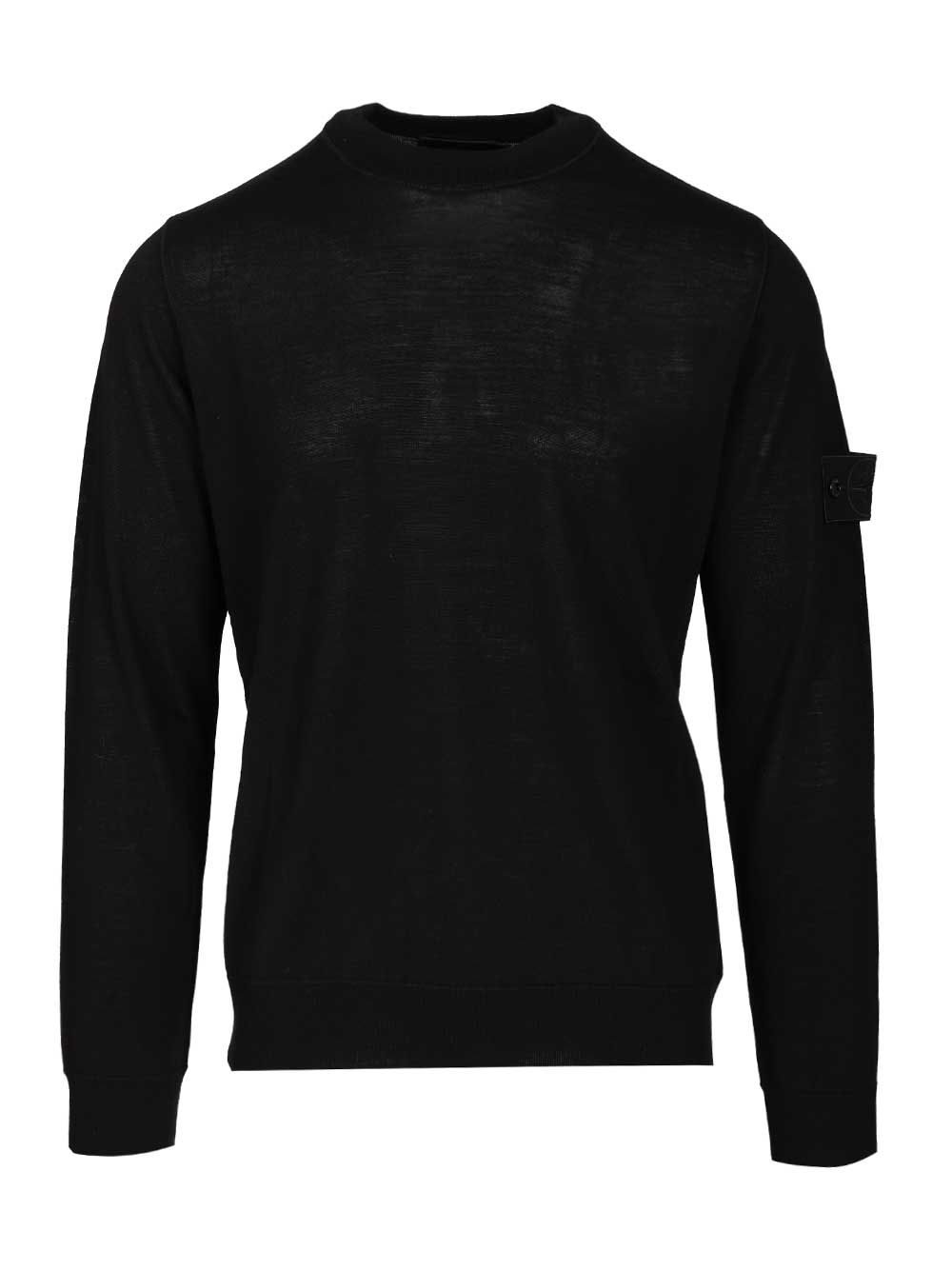 Stone Island Crew Neck Sweater Knitwear - Black | f43d341768290d9c6fd2e066f84dbdb3fdbb3692