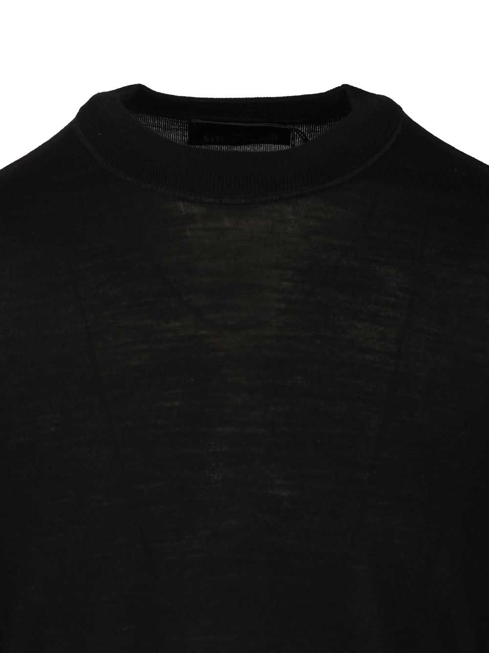 Stone Island Crew Neck Sweater Knitwear - Black | 8b70004026e2d0be335b7cbae0fa79011a95972f
