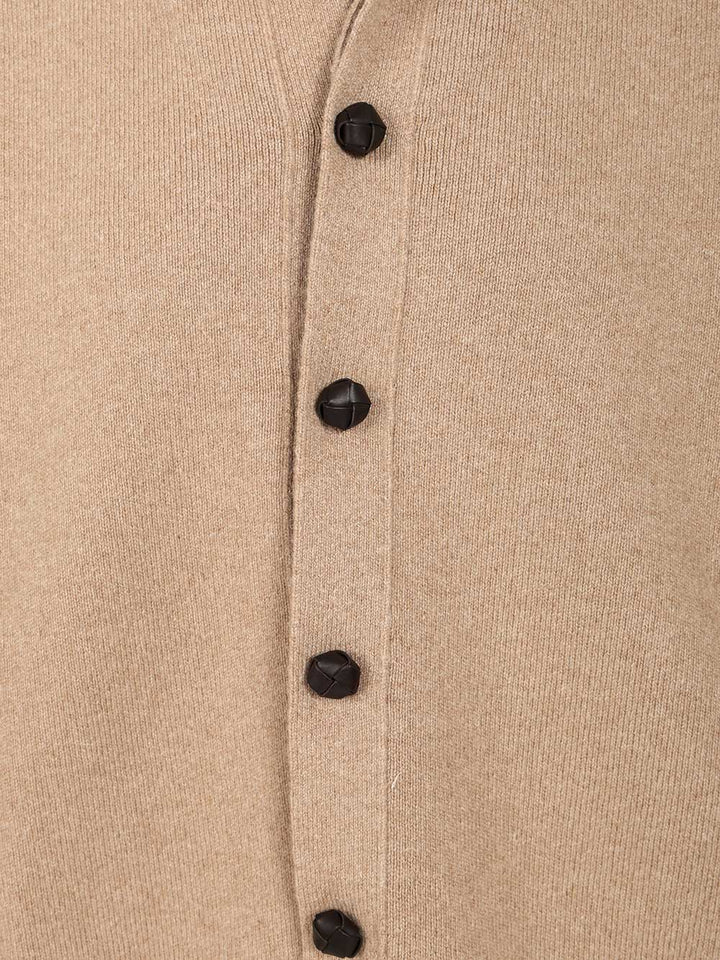 Bottega Veneta Compact Wool Cardigan Knitwear - Beige | e9c6664cbdaf1ff7264bc53a239457165f26bc64