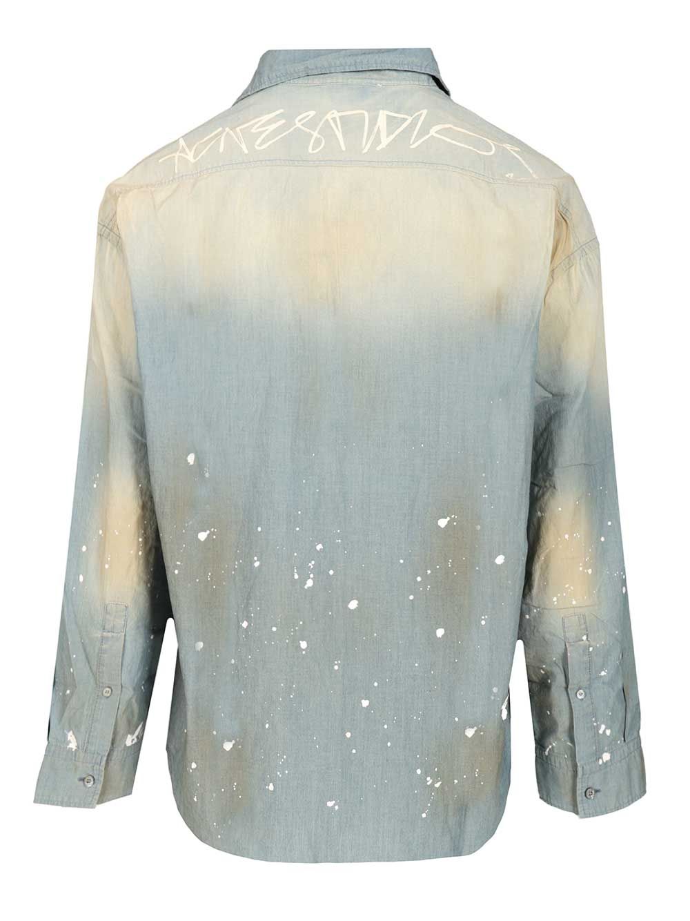 Acne Studios Cotton Shirt Casual - Blue | a8fdef2c7b77e6b03ce2b061406f967fa730e01e
