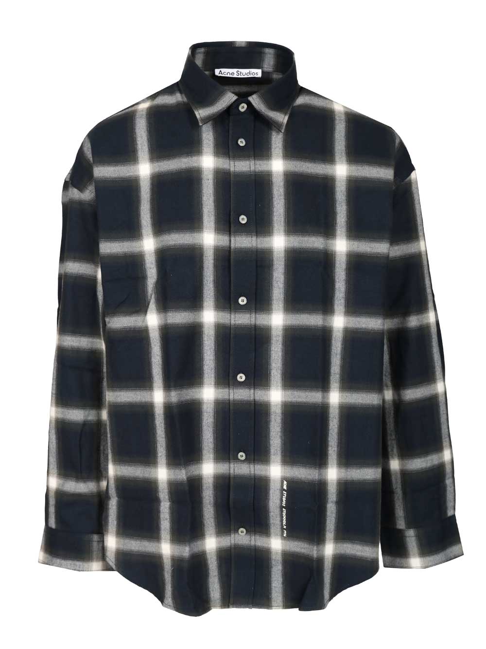 Acne Studios Checked Cotton Shirt Shirts - Blue | 494e0ae51e0296795e08f34bacecc17bed262573