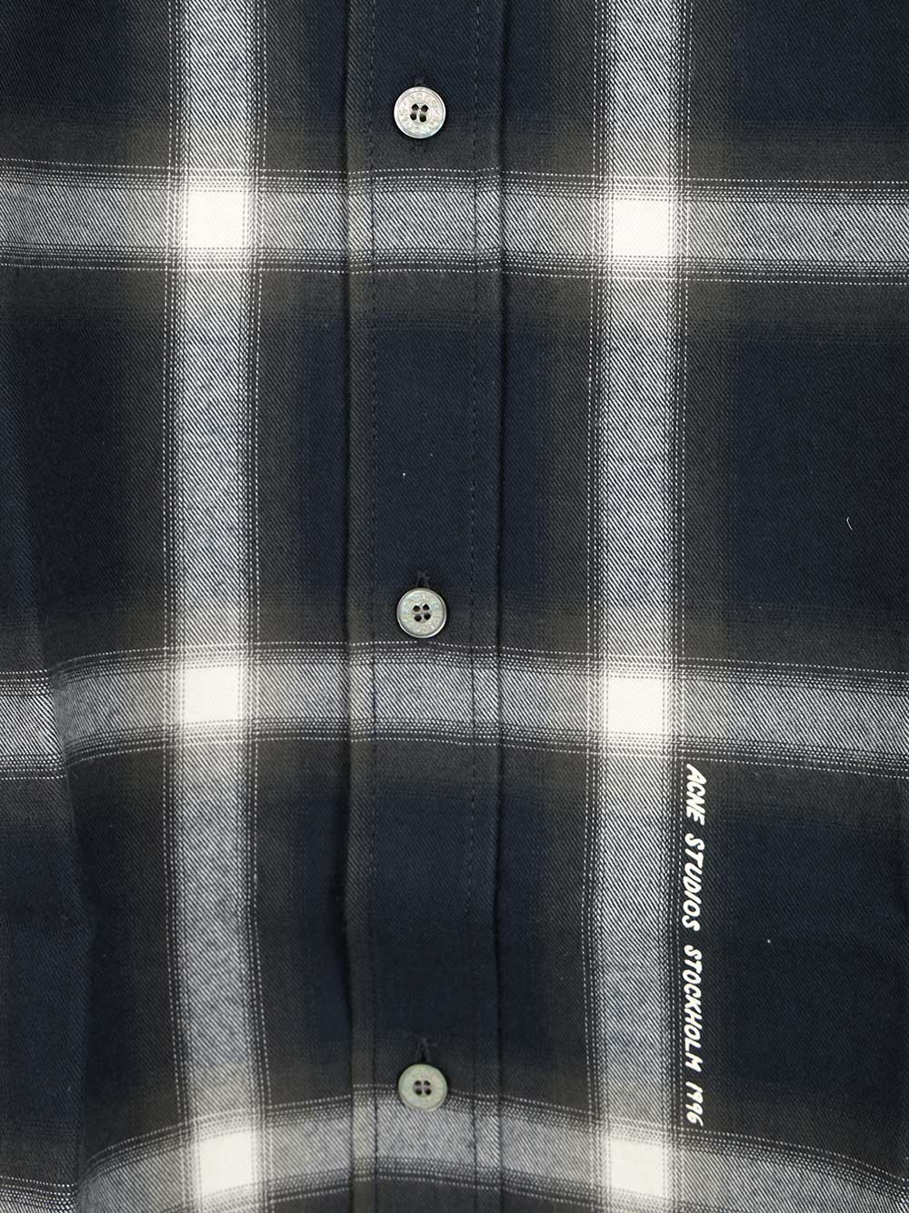 Acne Studios Checked Cotton Shirt Shirts - Blue | 18ec7e10f79e34e7e5e39647d6fbe0fd5058fad0