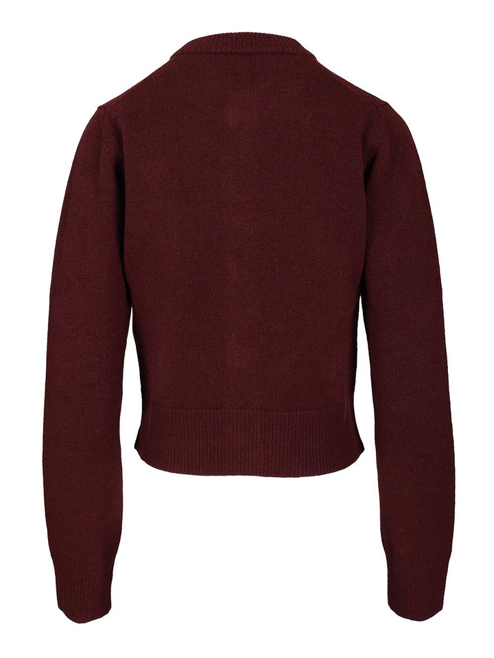 Ami Crew Neck Cardigan Knitwear - Black | 2bf9a06525f2ce6d9aaca51157f6e534ba5bc2ab