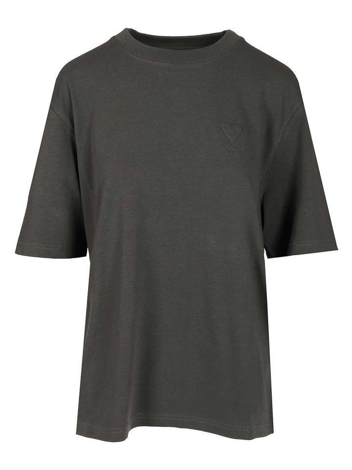 Ami Cotton T-Shirt - Black | de02737924d486b9c9e22134bb7484f596a96c2f