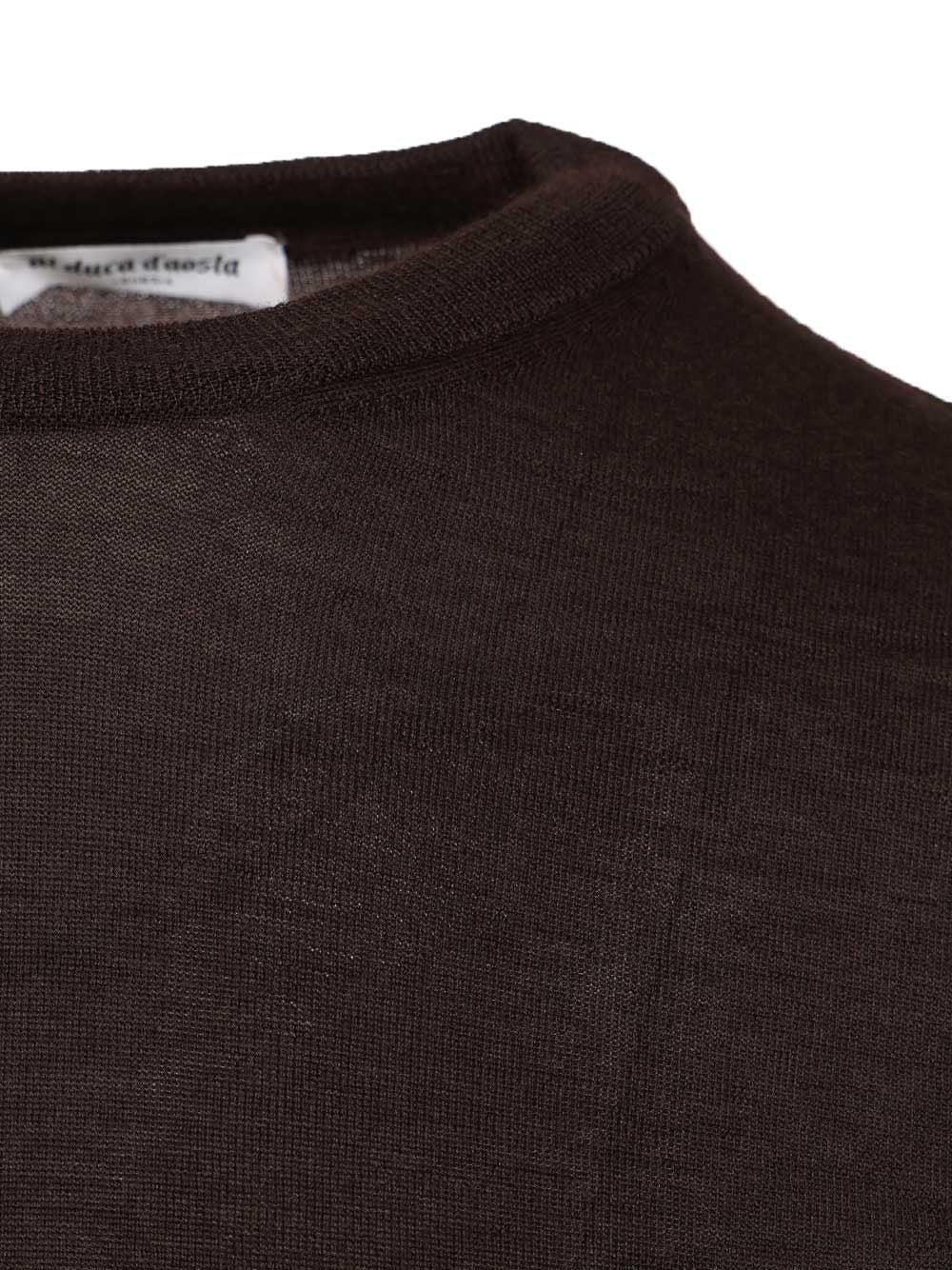 Al Duca D'Aosta 1902 Crewneck Sweater Knitwear - Brown | fa046942ac90a78b4f4eb15916b71ea2fb6418a9