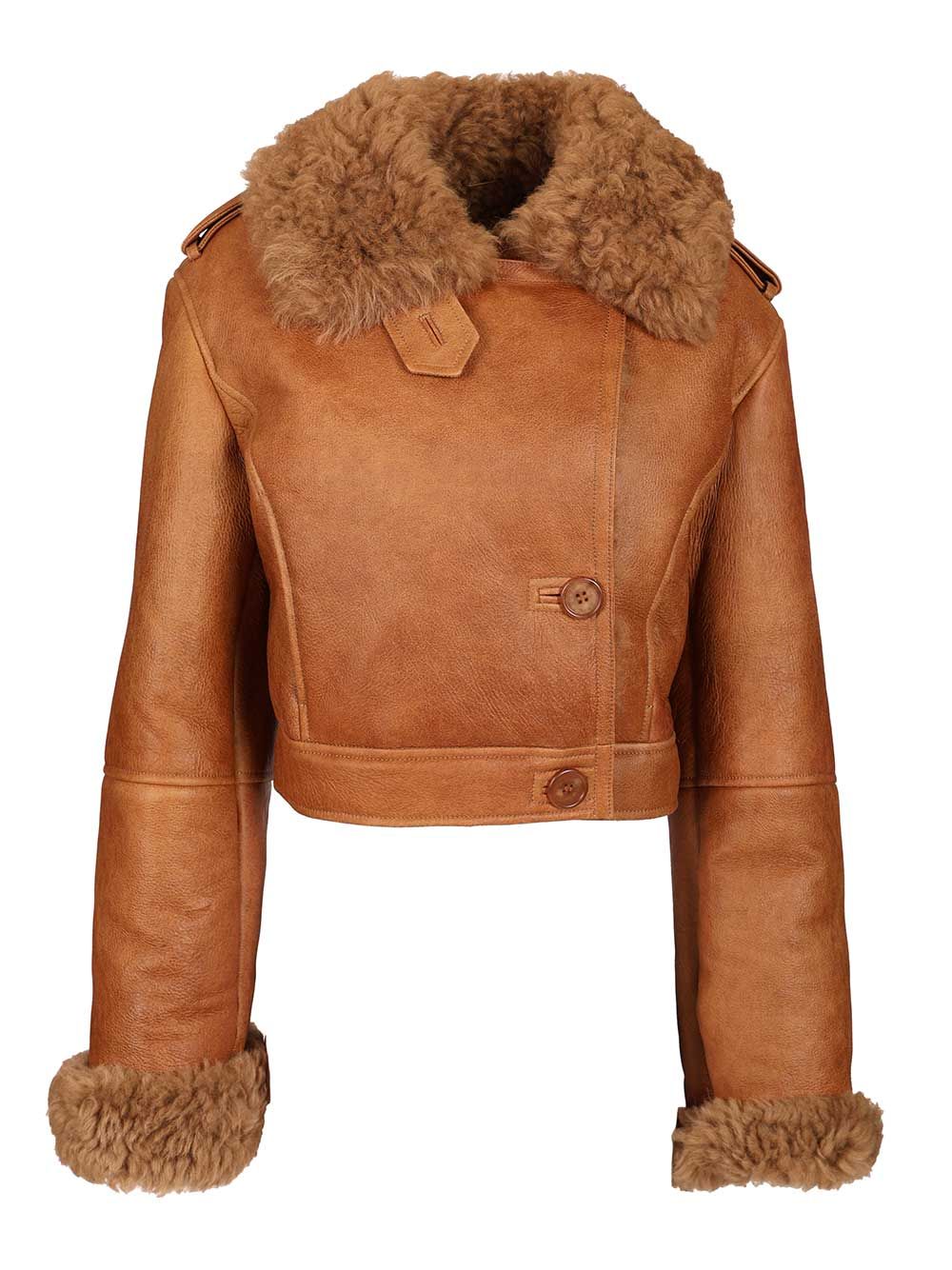 Chloe' Cropped Boxy Jacket Jackets - Orange | 083a8f9f7b32fa4ad2c417985aaa2149a0de06e3