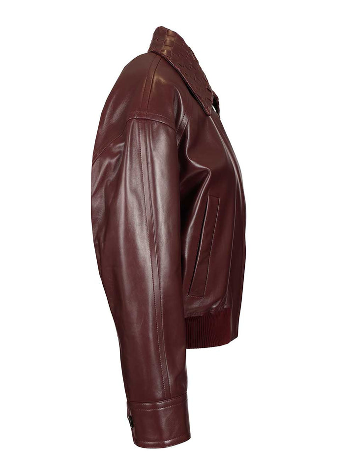 Bottega Veneta Blouson Jacket Jackets - Bordeaux | 97a96fa25ac8df73cea5a6b7e886785f63adc766